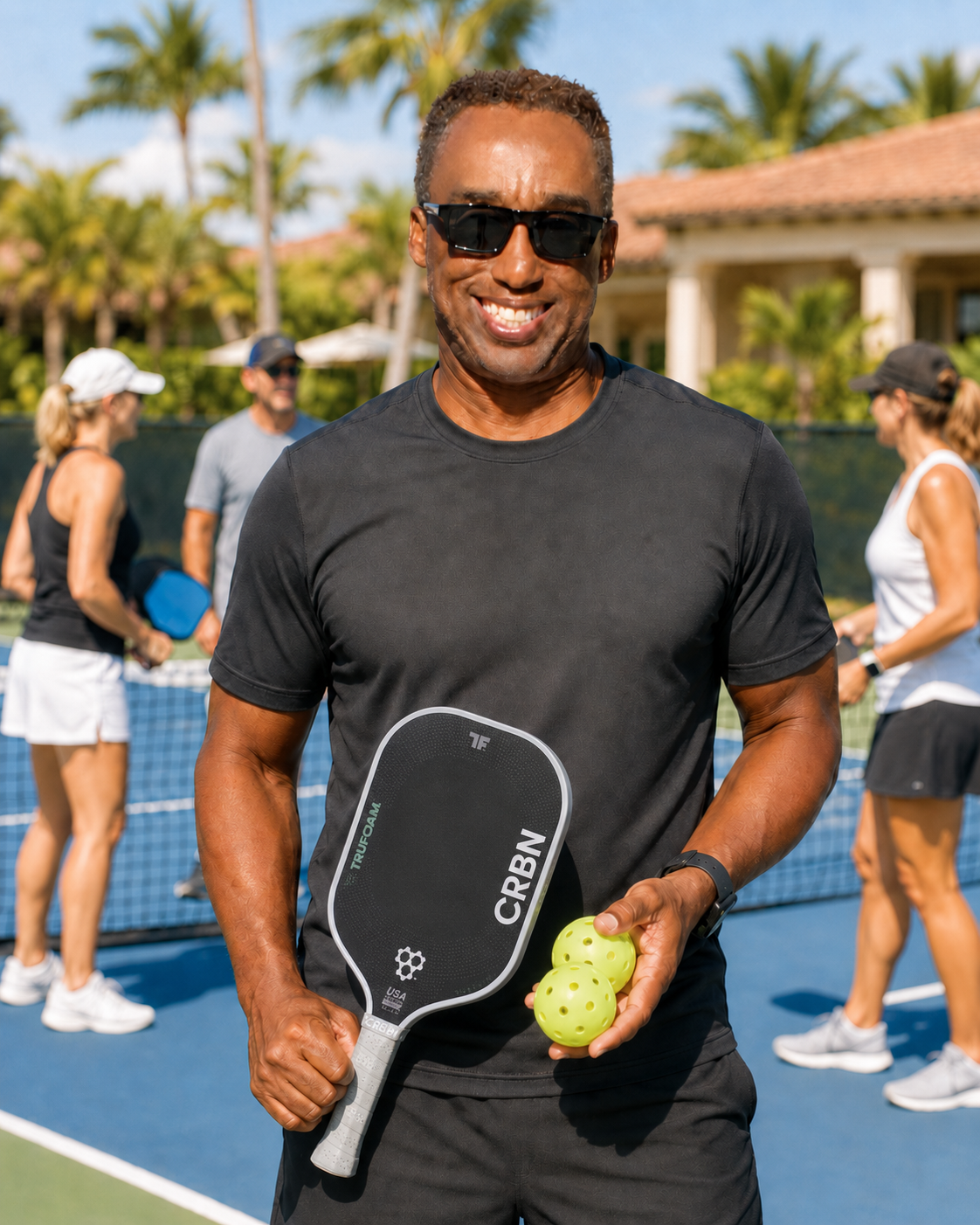 Paul Green with CRBN pickleball paddle