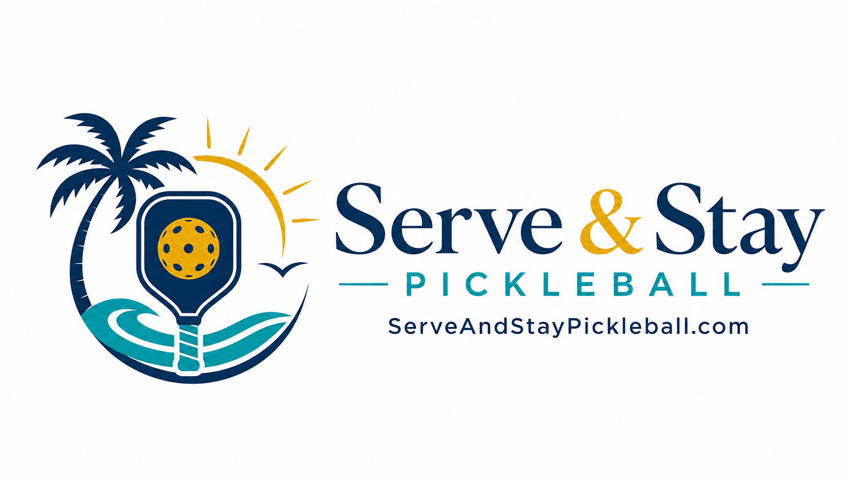 Serve & Stay Pickleball light logo